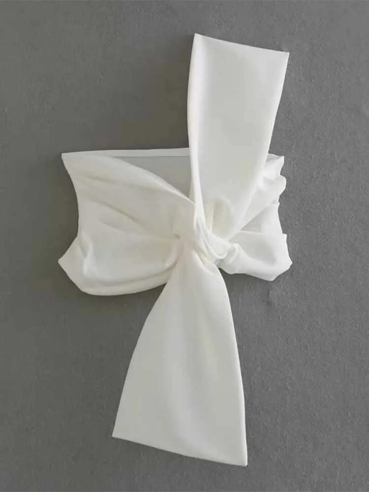 

Women summer New Chic Fashion Bowknot decoration Asymmetric Cropped Tops Vintage Sleeveless Female Waistcoat Chic Tops 0085/403