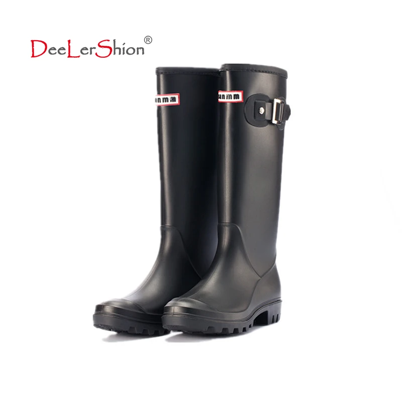 

2023 Rubber Rainboots Women's Rain Boots Waterproof Matte Knee-High Wellies Wellington Boots for Garden Work boots