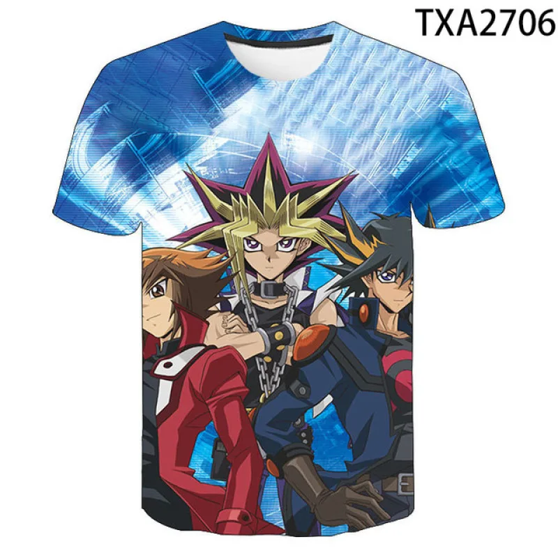 

2023, футболки с персонажами игры Yu Gi Oh, повседневные топы, уличная одежда, футболка с рисунком Yu Gi Oh для мужчин и женщин, крутая модная одежда большого размера
