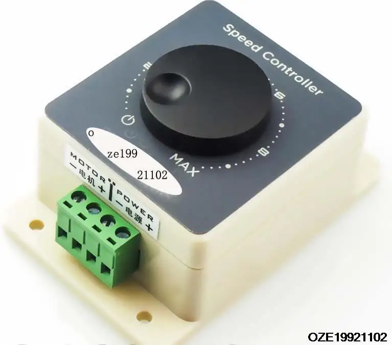 PWM контроллер скорости двигателя 12V24V36V48V 20A 5%-100% 25Khz B100k 8 мм Открытие