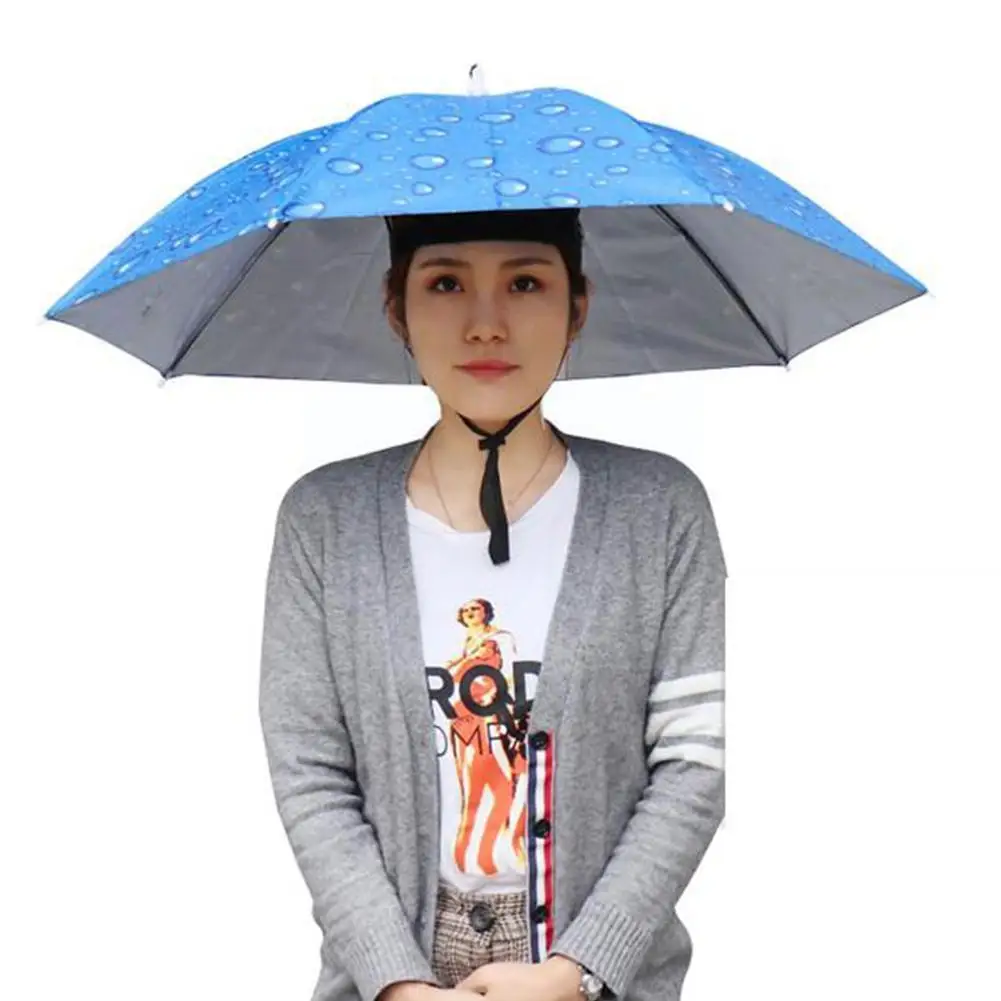 

Foldable Umbrella Hat Fishing Hat Beach Hiking Camping Headwear Head Tackle Hats Sun Outdoor Fishing Sport Accessories D2Y3