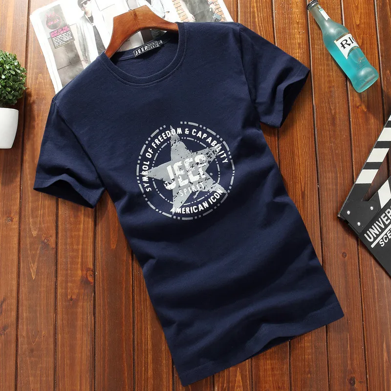 

3738- latest men's cotton men's t-shirt, summer