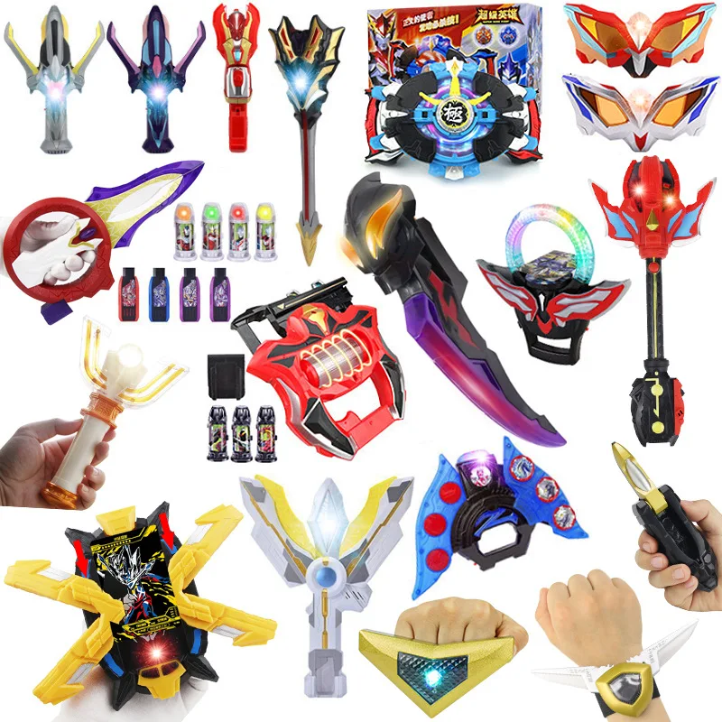 2021 Sell Like Hot Ultraman Trigger GUTS Sparklence 42cm King Sword Action Figures Model Children Weapon Props Acousto-optic Toy