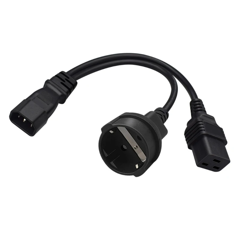 1 фут IEC 320 C14 C19 + кабель питания EU4 8 мм переходной &quotпапа&quot &quotмама&quot Y-образный