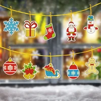 new christmas cartoon childrens 5d diamond painting paper card pendant atmosphere decoration tag christmas home decoration