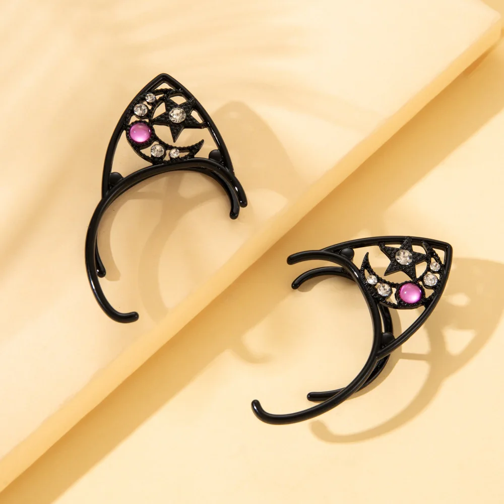 

Lady Celestial Cat Ear Cuff Set Tree of Life Cat Ear Cuff Set Fashion Cute Ladies Earrings Alloy Jewellery Wholesale Direct