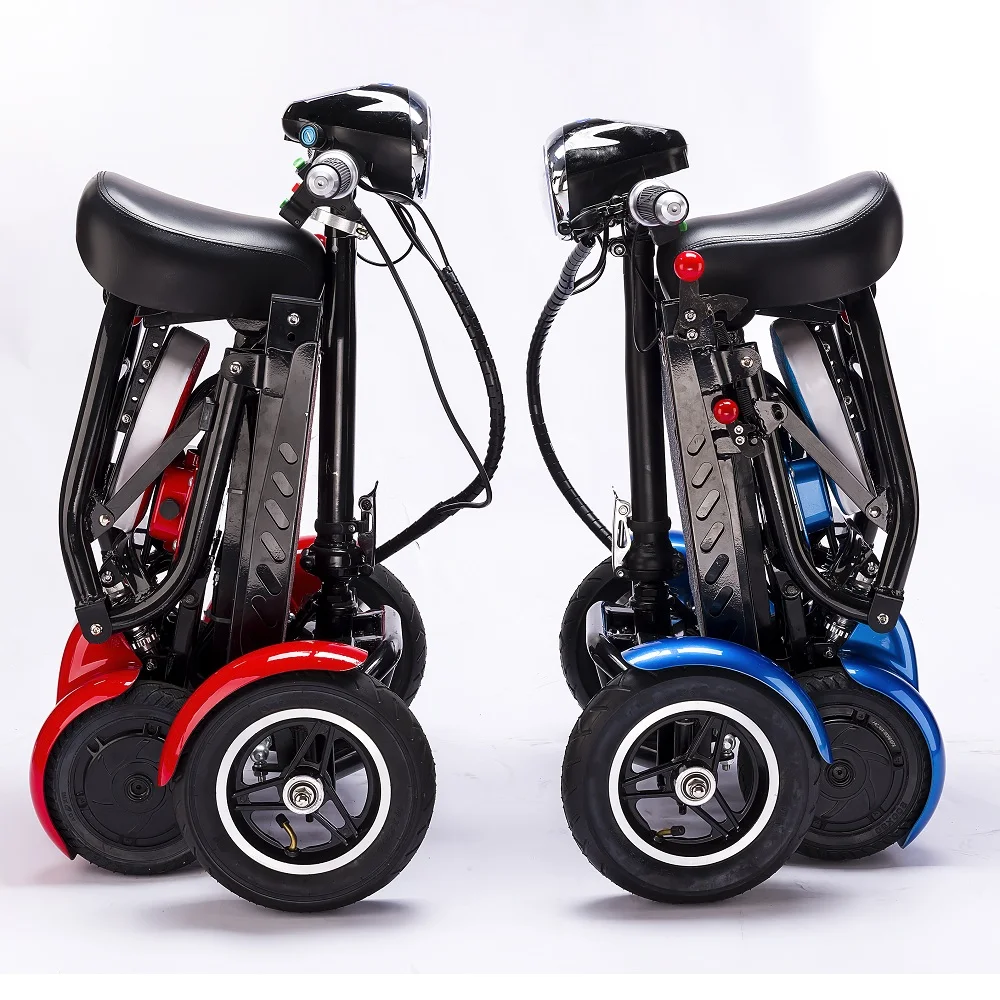 

4 wheel folding mobility scooter new mini adult portable electric scooters adults safer wide seat electric skateboard e scooter