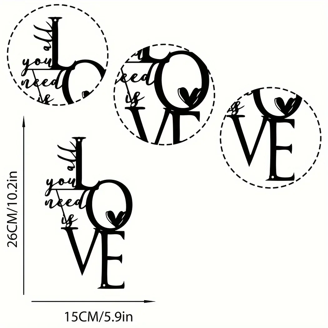 CIFBUY декоративное металлическое настенное украшение все что вам нужно-это любовь
