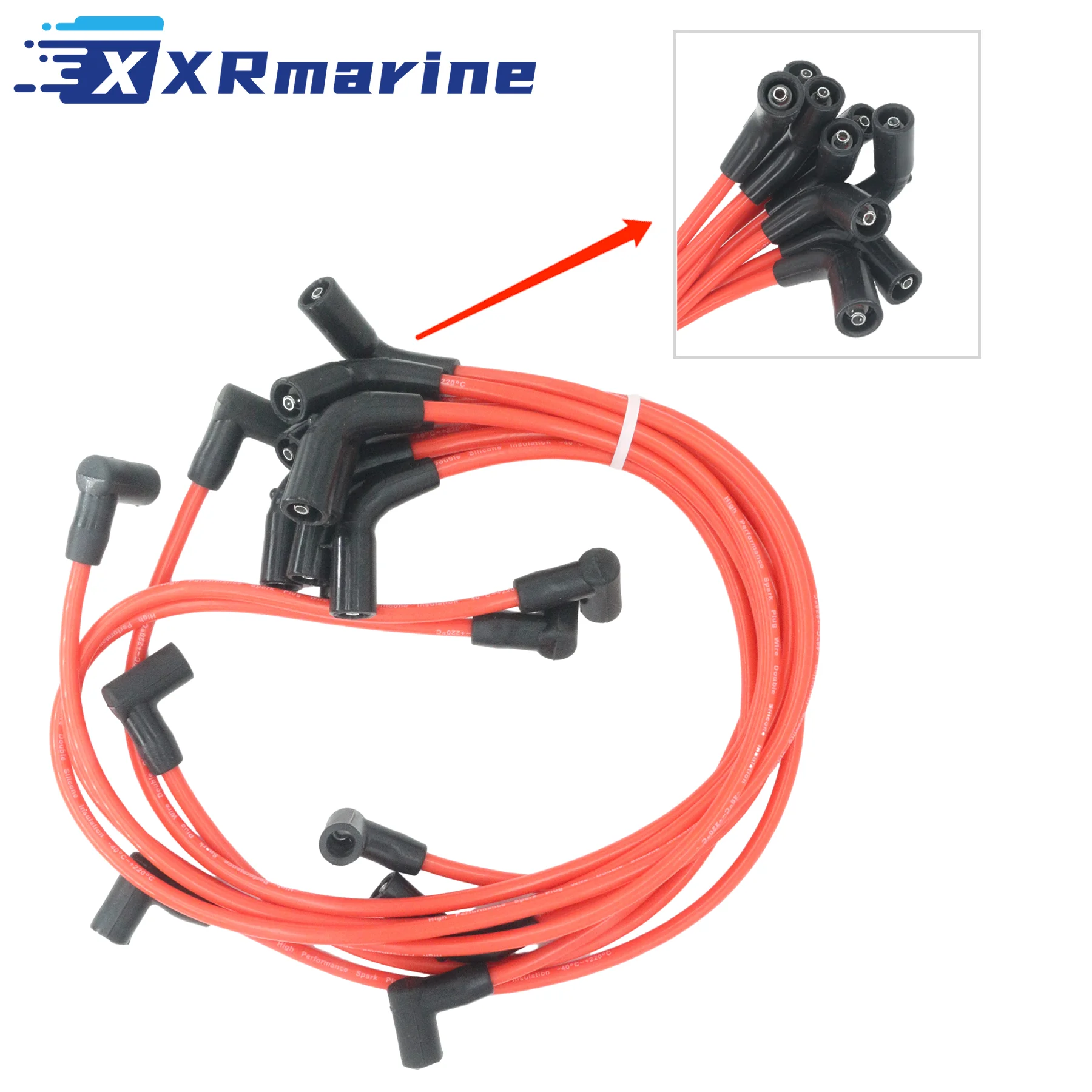 Набор проводов свечей зажигания 84-863656A1 для Mercruiser 5.0L 5.7L 6.2L 383 377 350 MAG V8 863656A1 Sierra 18-8828-1