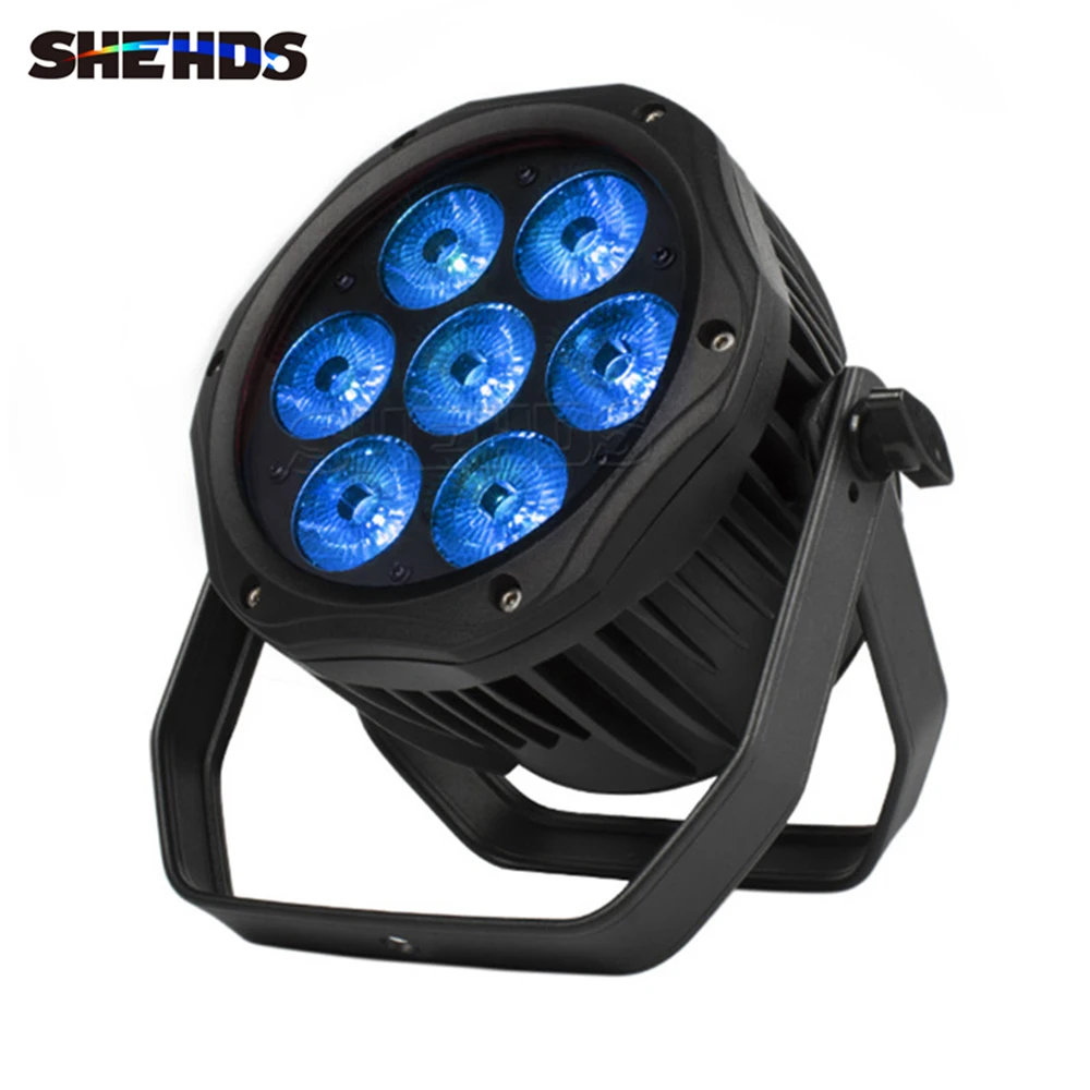 SHEHDS IP65 7x18 Par светодиодный водонепроницаемый RGBWA УФ-световой эффект мытья для DJ Disco