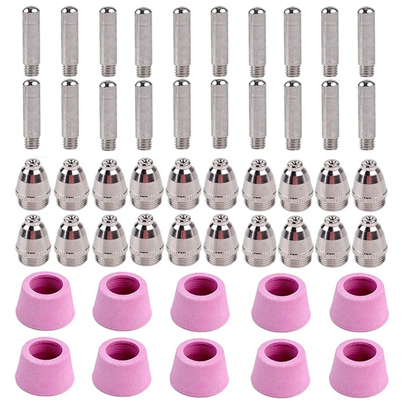 

LJL-150Pcs Plasma Cutter Torch Consumables Electrode Nozzles Cups Kit For AG-60 SG-55 WSD-60 Fit CUT-60 LGK-60 Plasma Cutter