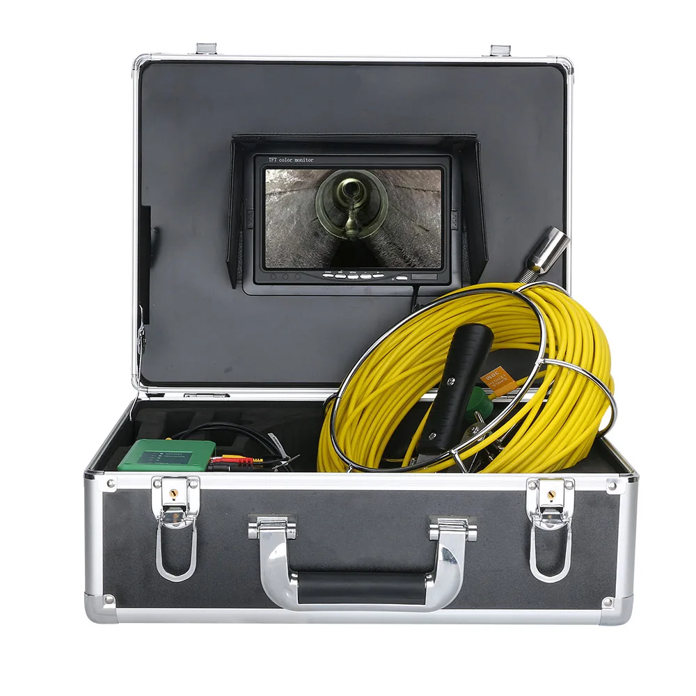 

7 inch TFT Color display screen 17mm cctv Camera industrial endoscope Pipe Duct Blocked Inspection Camera 30m Waterproof