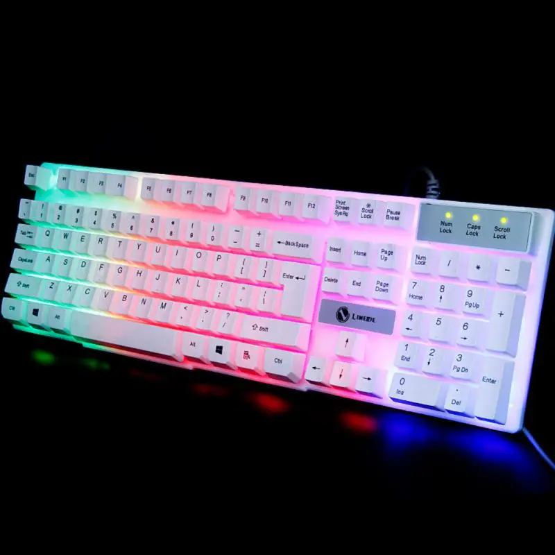 

Backlit Colorful Keyboard Usb 104 Keys Gaming Keyboard Ultra-thin Computer Keyboard Computer Accessories Waterproof Ergonomics