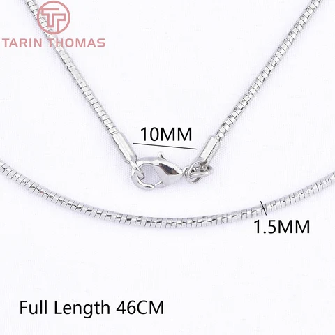 Латунная цепочка для ожерелья TARIN THOMAS, 18-каратное золото, 46 см