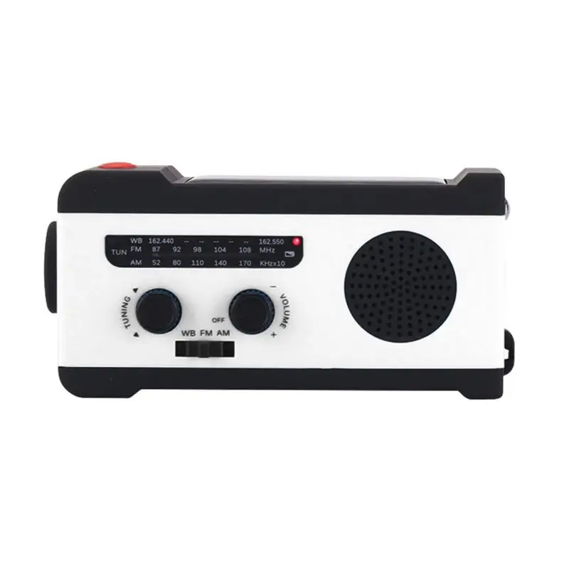 

Crank Radio Multifunctional Hand Crank Flashlight 2000mah Durable Phone Charger Am/Fm/NOAA Hand Crank Generator For Indoor