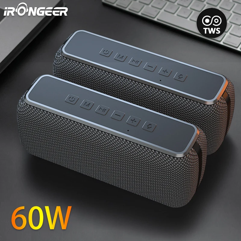 

60W Portable Speaker Bass Subwoofer High Power Outdoor Speakers Music Boombox loudspeaker altavoces caixa de som sonos