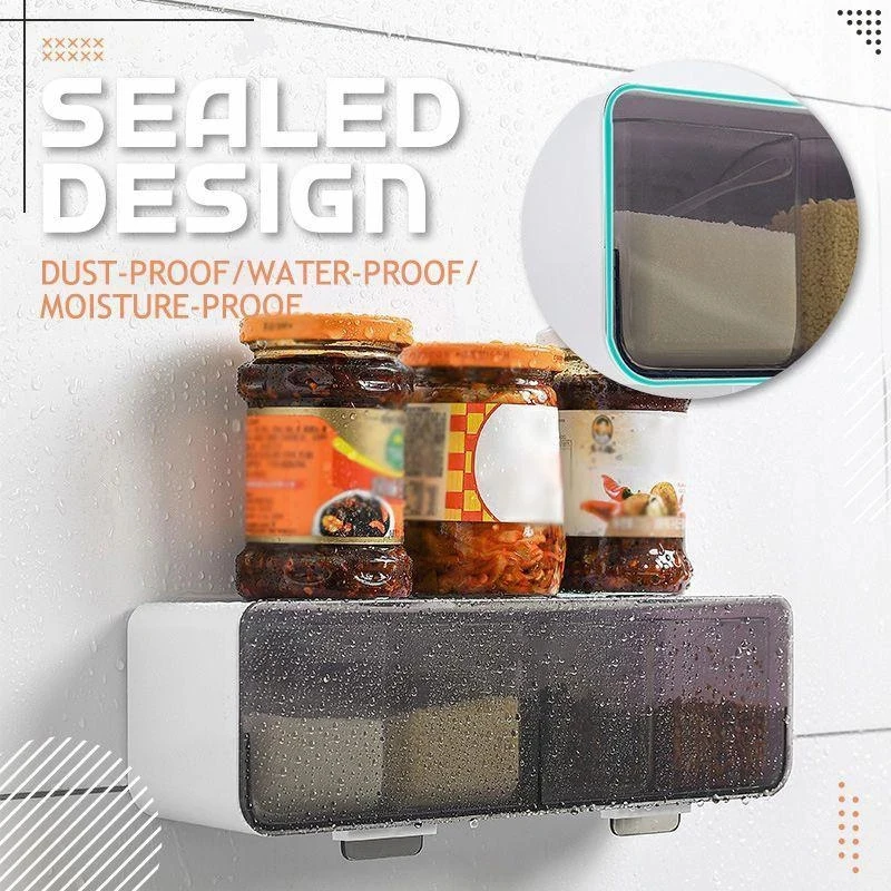 

Фотобокс с 4 отделениями, контейнер для хранения специй с несколькими ячейками, фотобокс для кухни с несколькими ячейками wzpi