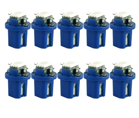 

10 шт. T5 светодиодные фонари для приборной панели автомобиля, автомобильная лампа для приборной панели, низкая мощность 5050, SMD переключатель, лампа, аксессуары для освещения