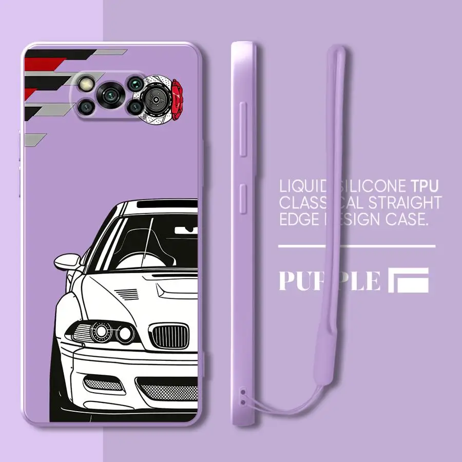 Фото Мягкий чехол для телефона JDM Sport Car для Xiaomi Poco C85 F4 C71 F5 F3 X4 X3 Pro X3 NFC №4