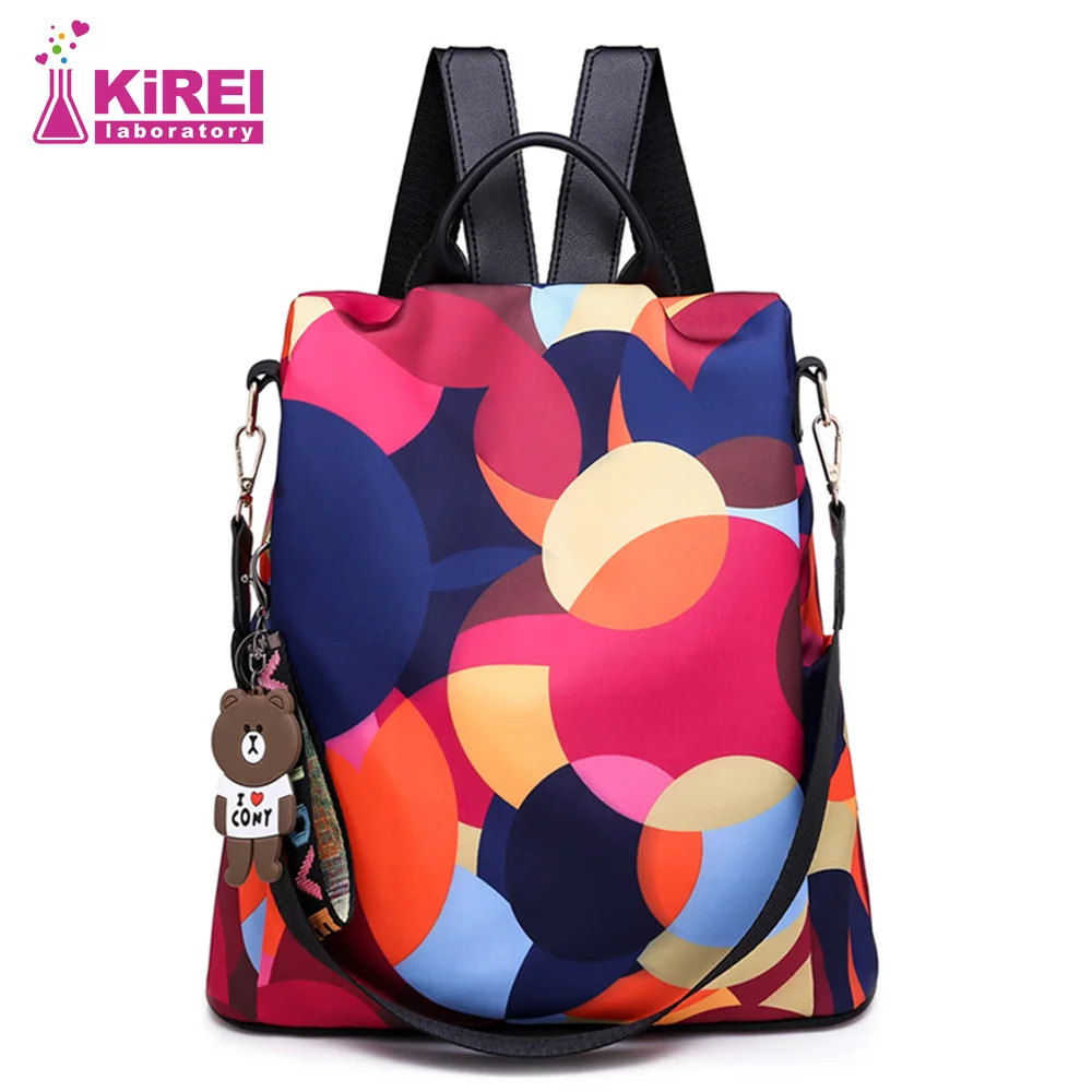 

Student Fashion All match Anti-theft Backpack Women's Nylon Waterproof Large Capacity Portable Mummy Bag Christmas Gift