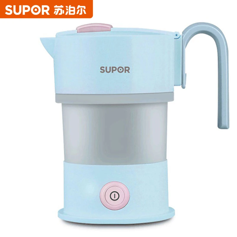 

SUPOR Folding Electric Kettle Portable Travel Mini Kettle Food Grade Silicone Dual Voltage 0.6L Small Water Boiler 100V-240V