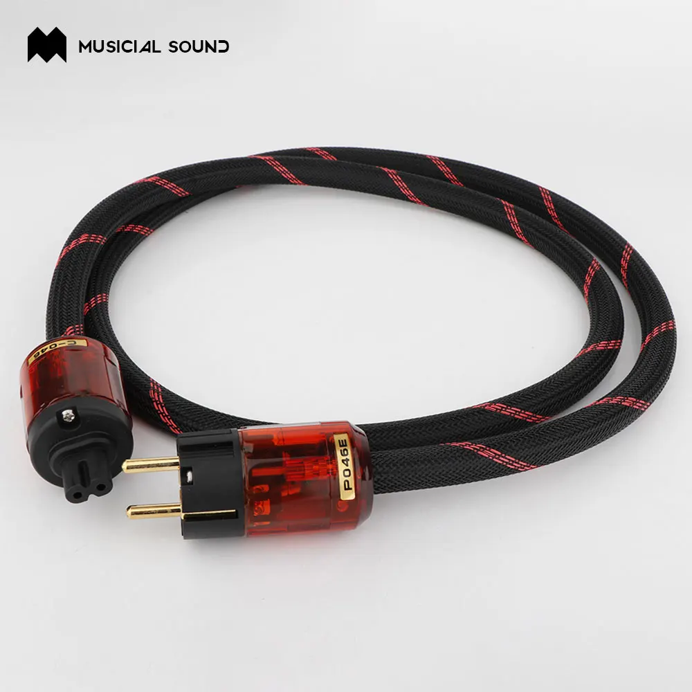 Музыкальный звук 5N OFC бескислородный медный кабель питания переменного тока