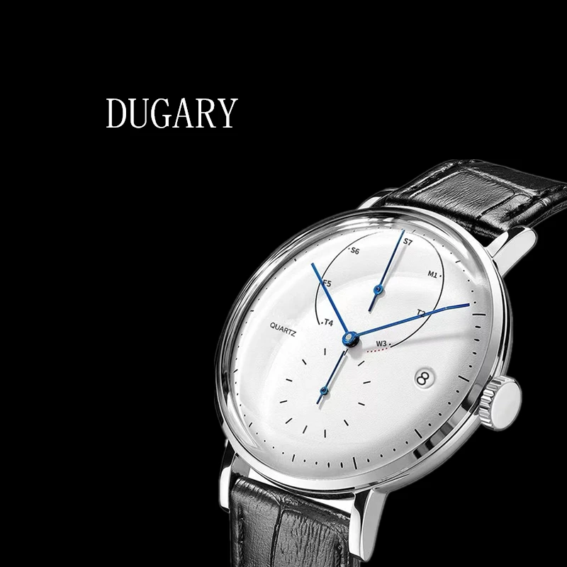 

DUGARY simple Fashion Quartz Watch Waterproof calendar high quality 41mm Male For Men Wristwatches business Relogio Masculino