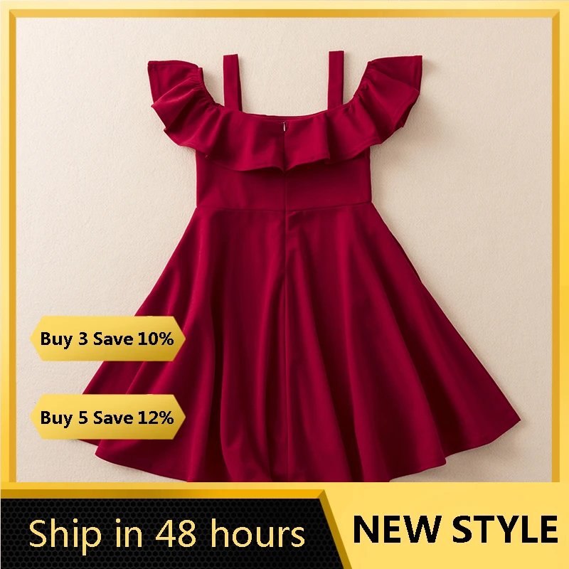 

Детское платье с открытыми плечами, на Возраст 4-12 лет