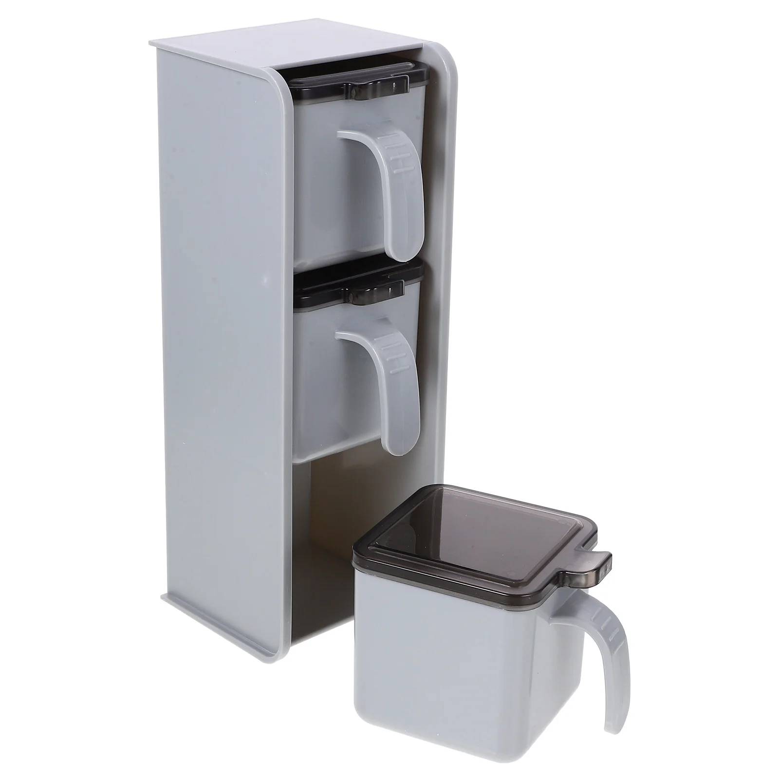 

1 Set Spice Jars 3-grid Spice Rack Seasoning Box Condiment Storage Container Reusable Seasoning Rack Spice Holder