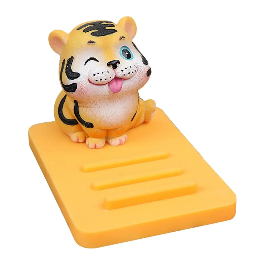 

Cell Phone Mount Stand 2022 Cute Tiger Mobile Phone Holder Universal Desk Phone Holder Ornament For Home Table Car Office Window