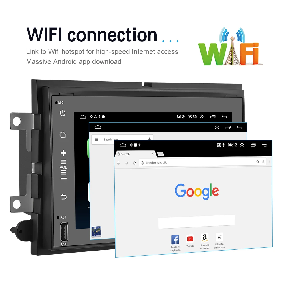 Автомагнитола 2DIN на Android 10 с GPS мультимедийный плеер для Ford F150 F250 F350 7-дюймовый HD