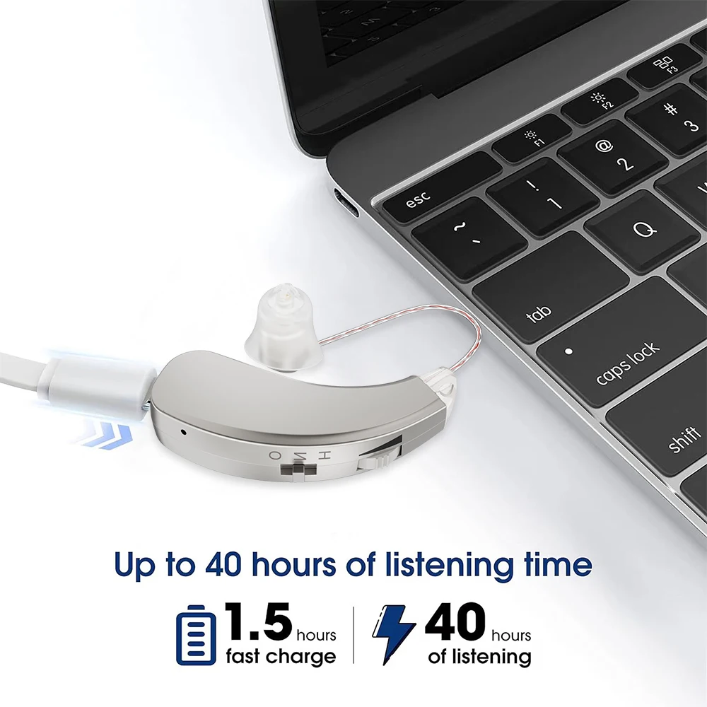 Перезаряжаемые слуховые аппараты AAB52SP мини-Усилители звука беспроводные