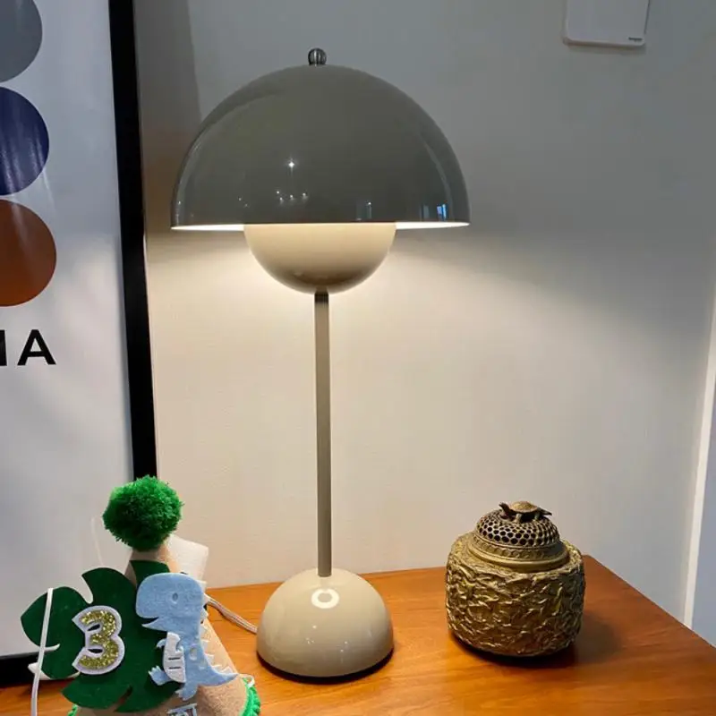 

Cmoonfall Led Nordic Luminaria Bedside Desk Lamp Recargable Mushroom Bedroom Table Decoration Lampara Mesa De Noche Night Lights