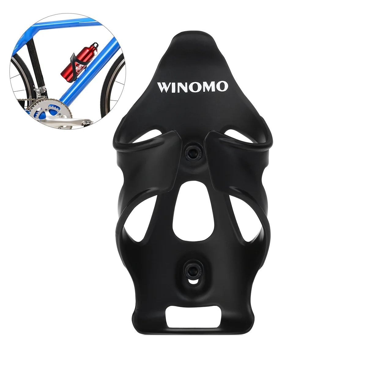 

WINOMO Accessory Nylon Fibre Cycling Bike Water Bottle Holder Cage Rack for MTB (Black)