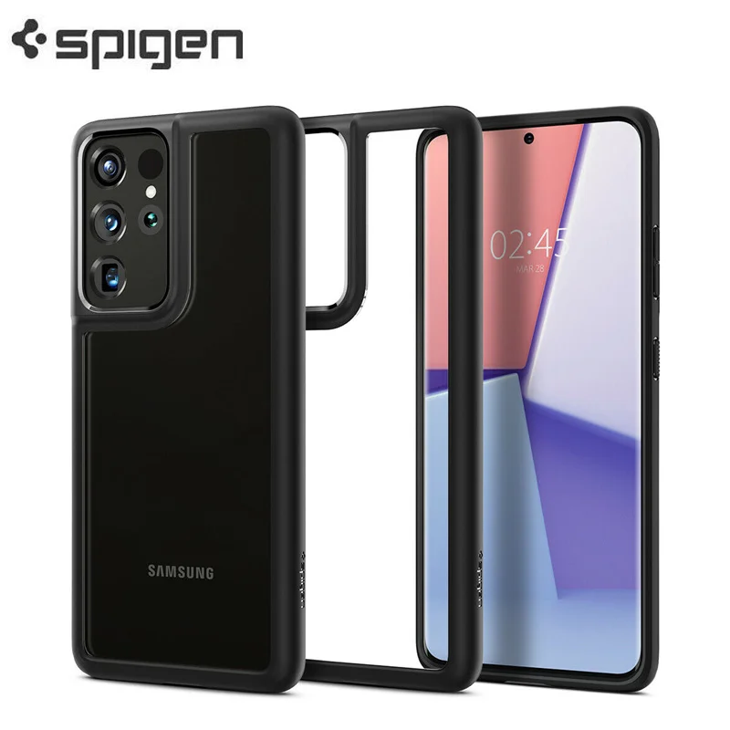 

Original Korean Brand Spigen Ultra Hybrid Case For Samsung Galaxy S21 Ultra S21 Plus S21+ Transparent Protective Cover