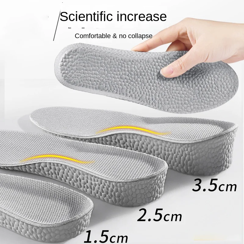 

1pair Heightening Insole Invisible Unisex Women Heighten Insert Cushion Pads EVA Lifting Insole Heel Arch Support Taller Cushion