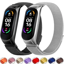 Milanese loop Strap For Xiaomi Mi Band 7 6 5 4 3 Stainless Steel Magnetic Bracelet Metal Wristband for Xiaomi mi band 4 3 Straps