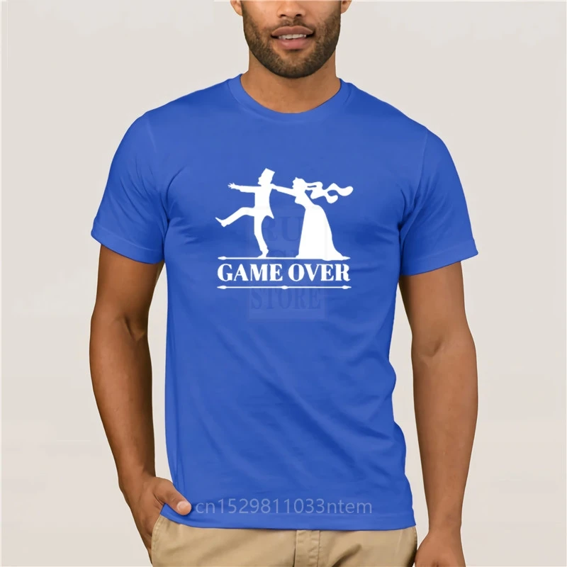 game over bride groom bachelor bachelorette party T Shirt Funny Tshirt Mens Clothing Short Sleeve
