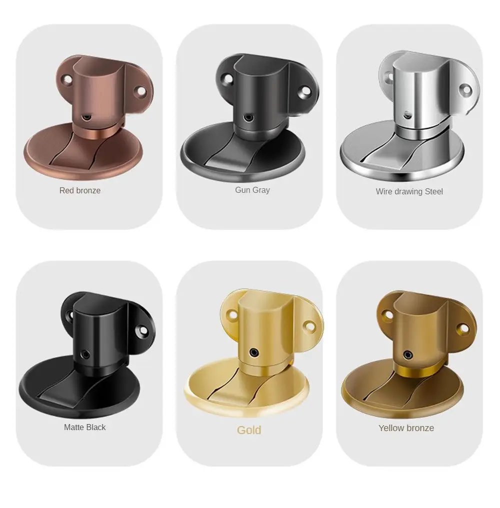 

Punch-free Adjustable Height Ground Suction Strong Magnetic Door Suction Anti-collision Toilet Invisible Door Zinc Alloy