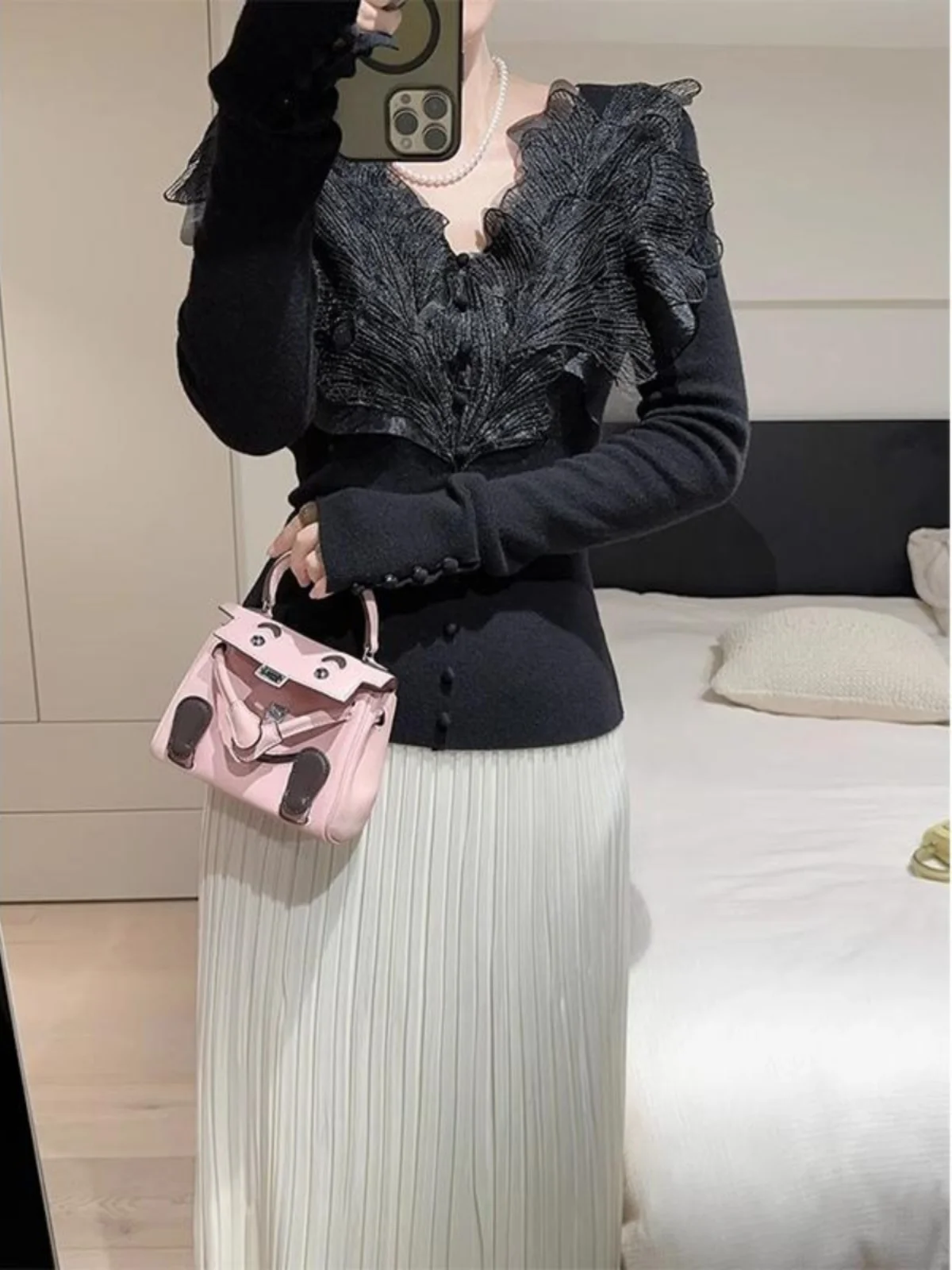 Элегантное темпераментное кружево больших размеров осенне-зимнее женское