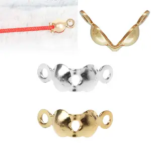 Наконечники для бусин-раскладушек, Двойные закрытые петли, Фурнитура для бижутерии, 1000 шт.