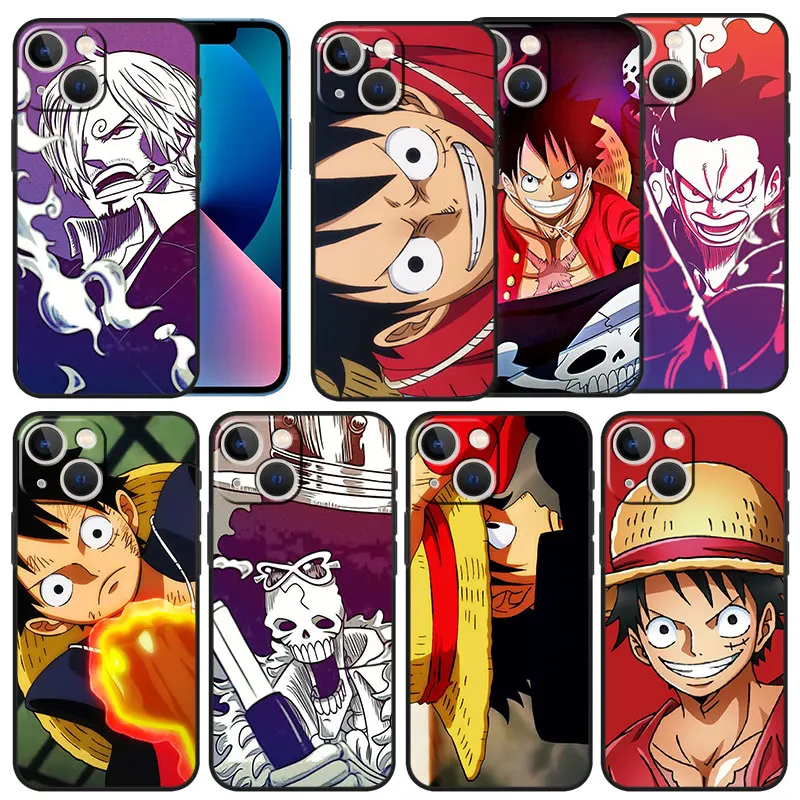 

Phone Case for iPhone 13 11 12 Pro Max XR X 8 7 6 6S Plus XS 13mini SE 5S 12mini Cover Silicone Bumper One Piece Luffy and Sanji
