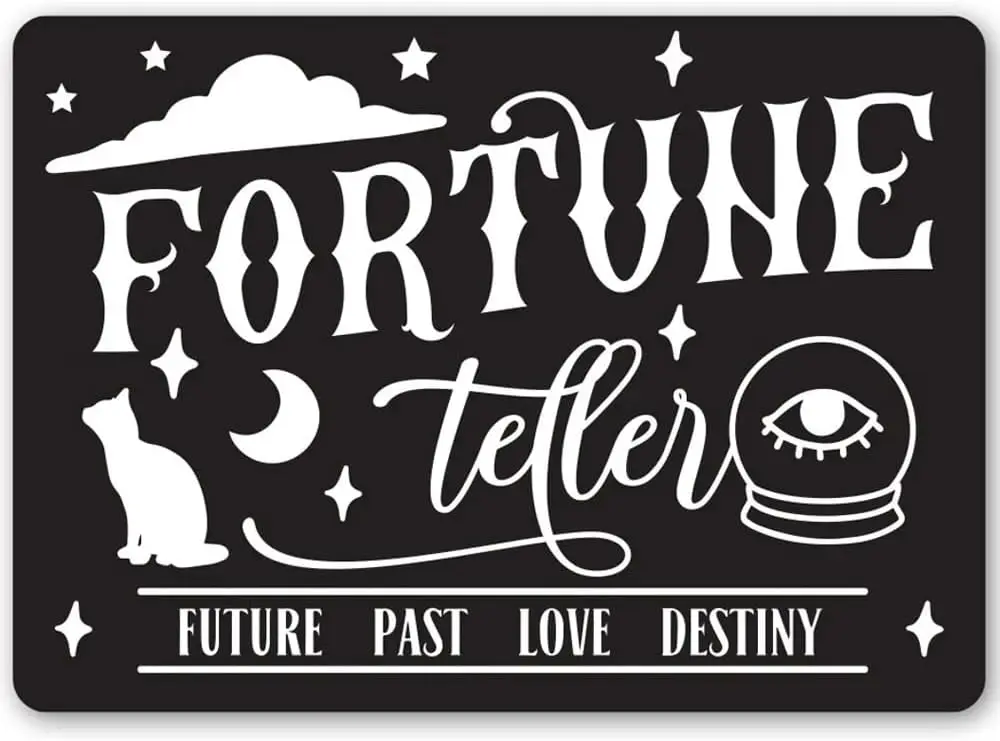 Teller Of Fortune Sgn Gft Tells ll Room Hэллоуин Жуткий домашний декор Retro dvert ntque Metl Sgns For Grge Mn Cve Br Kt