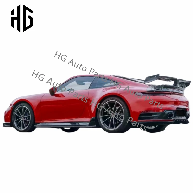 Для Porsche 911 992 Carrera TECHART стиль автомобильный комплект кузова глянцевое углеродное