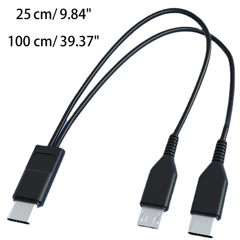 E9LB 5V 2A Fast Charging Cable 2 In 1 USB C To Type c Micro USB Cord for Phone Tablet images - 6