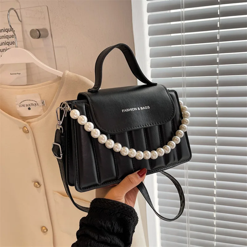 

Korean Version of The Small Bag Female 2022 New Retro Fashion Handbag Western Style Solid Color Shoulder Chain Messenger Bag