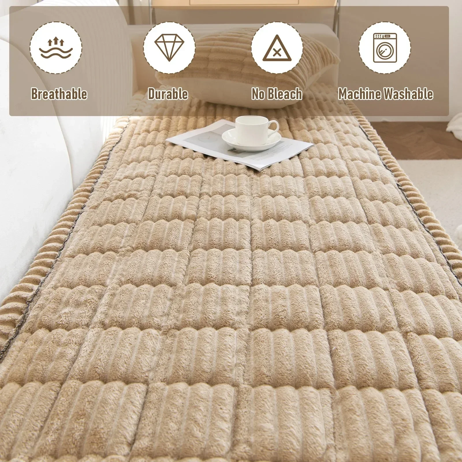 Зимняя теплая утолщенная плюшевая подушка новый вельветовый стеганый диван