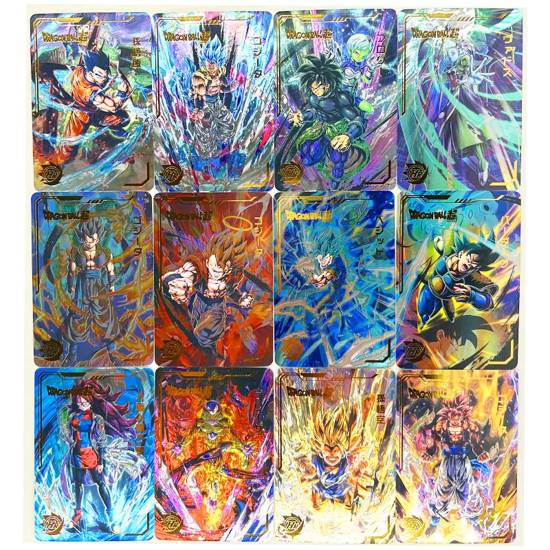

54pcs/set Dragon Ball Z Laser Engraving flash Super Saiyan Heroes Battle Card Ultra Instinct Goku Vegeta Game Collection Cards