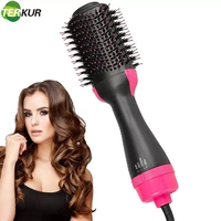 hot air brush hair dryer 4 in 1 electric one step negative ion curling straightening blow dry