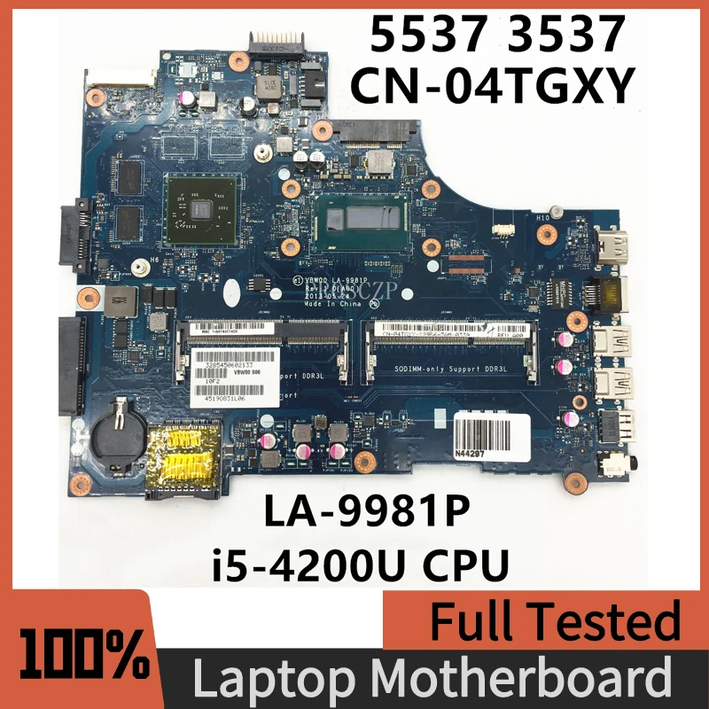

CN-04TGXY 04TGXY 4TGXY Mainboard For 5537 3537 Laptop Motherboard LA-9981P Pavilion i5-4200U VBW00 S06 DDR3L 100% Full Tested OK